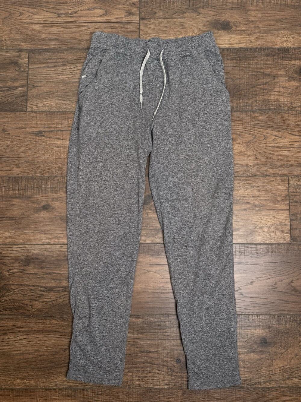 Vuori Ponto Performance Pants Mens Medium Gray Joggers Athleisure Casual